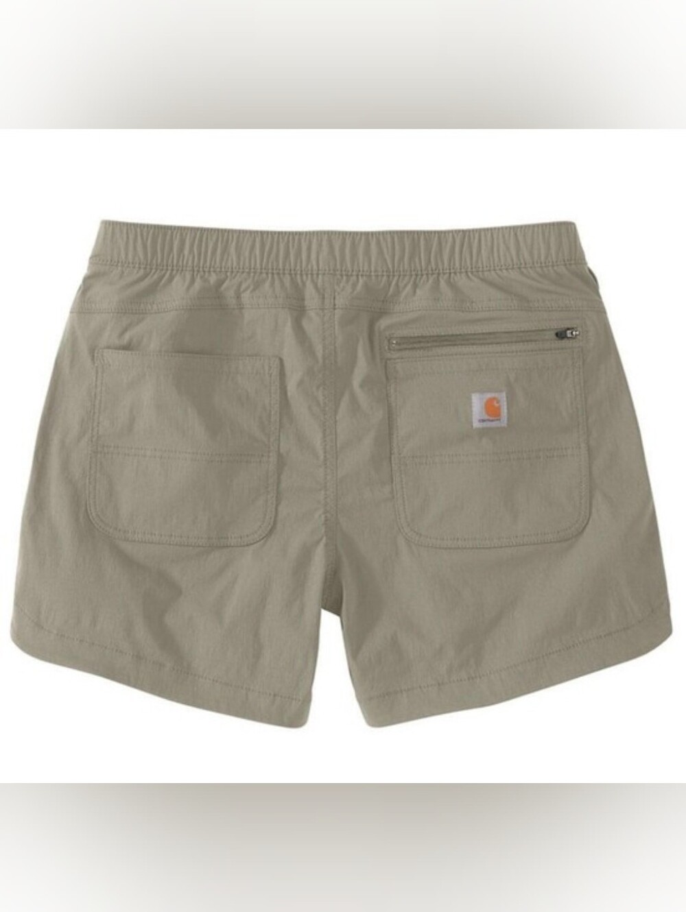 Carhartt Women's Elastic-Waist Utility Shorts in Taupe
